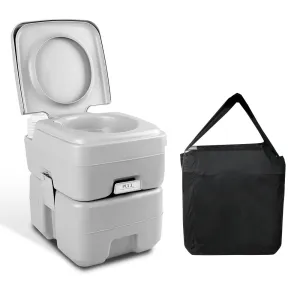 20L Portable Camping Toilet Outdoor Flush Potty Boating With Bag