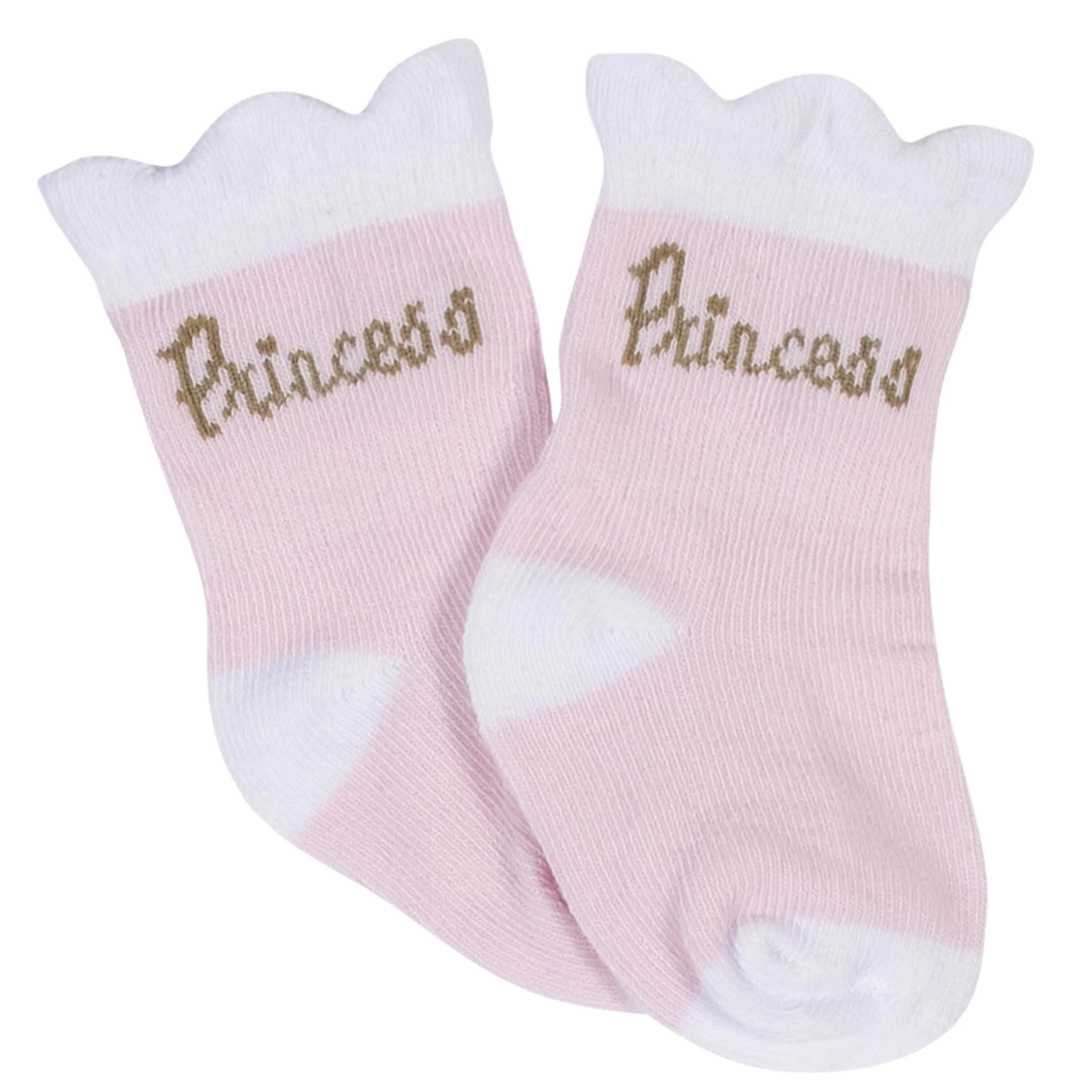 8-Pack Girl's Princess Wiggle Proof® Jersey Crew Socks