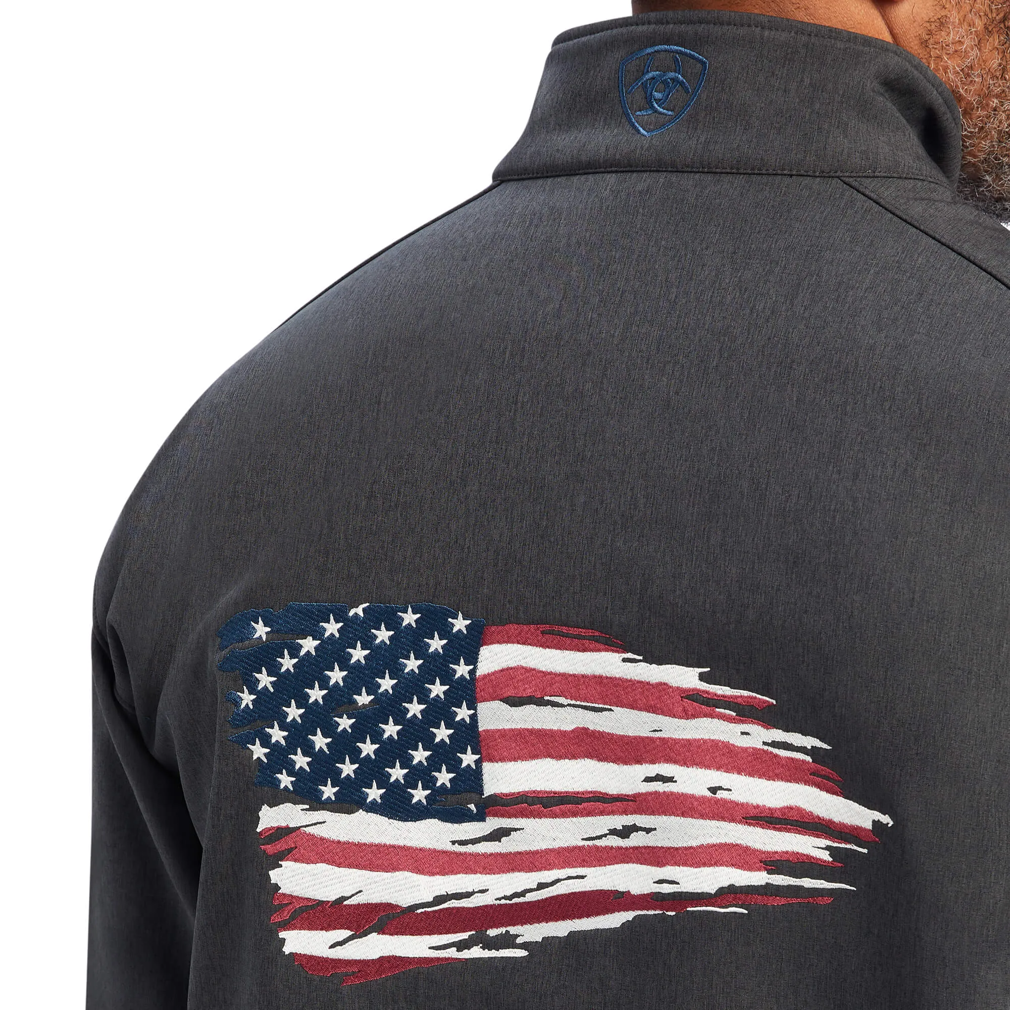 Ariat Men's Charcoal Logo 2.0 Patriot Softshell Jacket