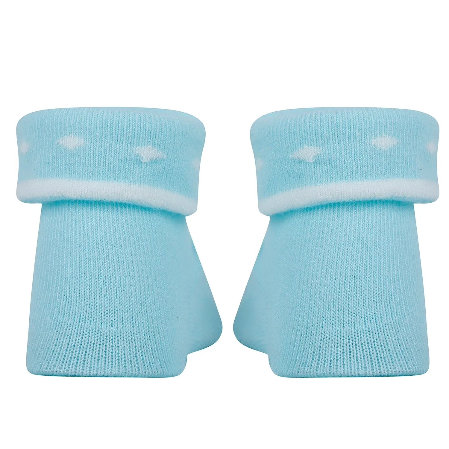 Baby Moo Duck 3D Anti-Skid Socks Booties Pack of 3 - Blue