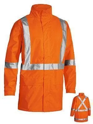 Bisley Workwear Taped Hi Vis Rain Shell Jacket With X Back BJ6968T