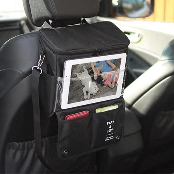 Car Backseat Multi-Pocket Organizer, Storage, Cooler and Tablet/Phone Holder