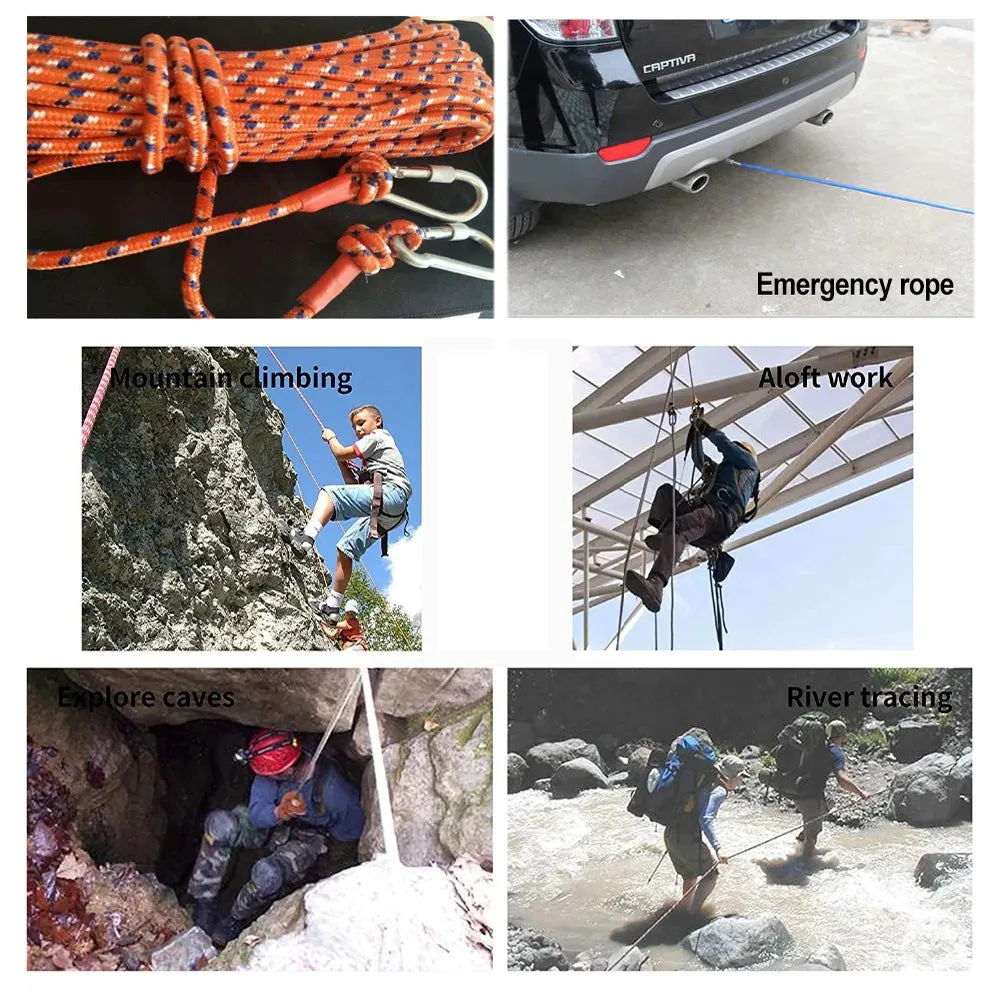 Climbing Rope  Emergency Rope 10m/20m/30m/50m Wear Resistant 9mm Diameter High Strength