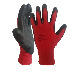 CUT 1 Protection Red Liner Black PU Coated Work Glove