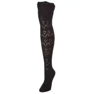 Diamond Pointelle Chunky Knit Thigh High