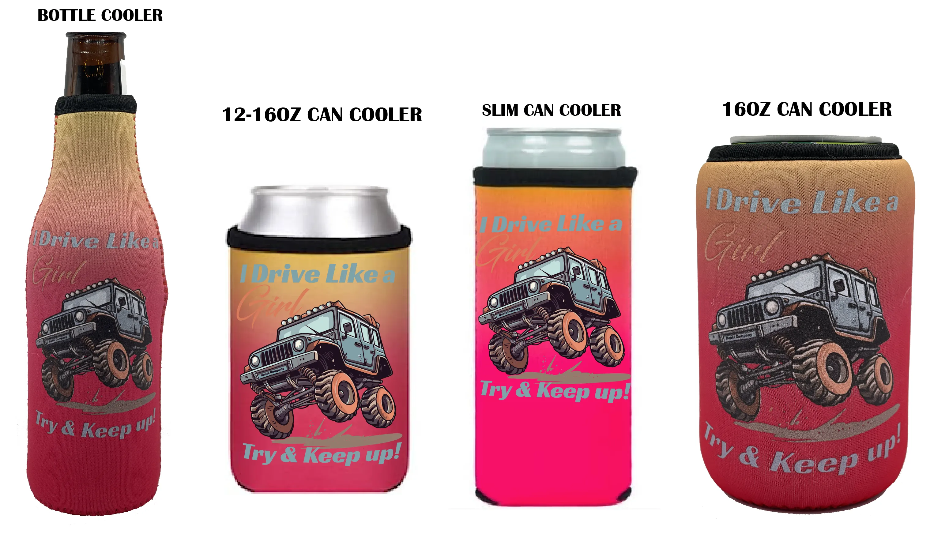 Drive Like a Girl Koozies