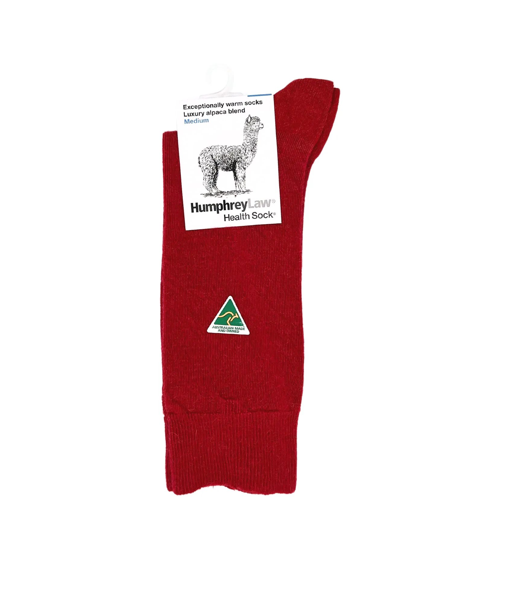 Exceptionally Warm Luxury Alpaca Blend Socks in Red