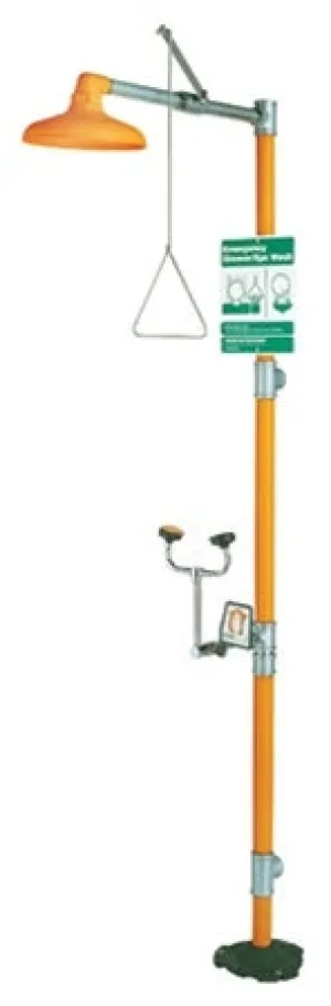 Guardian G1931 Safety Shower with Eye/Face Wash Station, Less Bowl