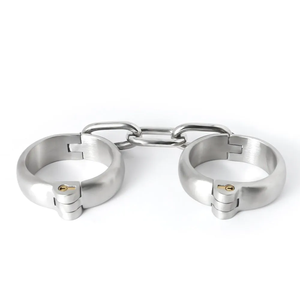 Lockable Steel Wrist or Ankle Shackles - Smooth and Secure