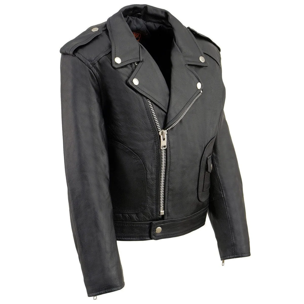 Milwaukee Leather LKK1920 Boy's Black Classic Leather Biker Jacket