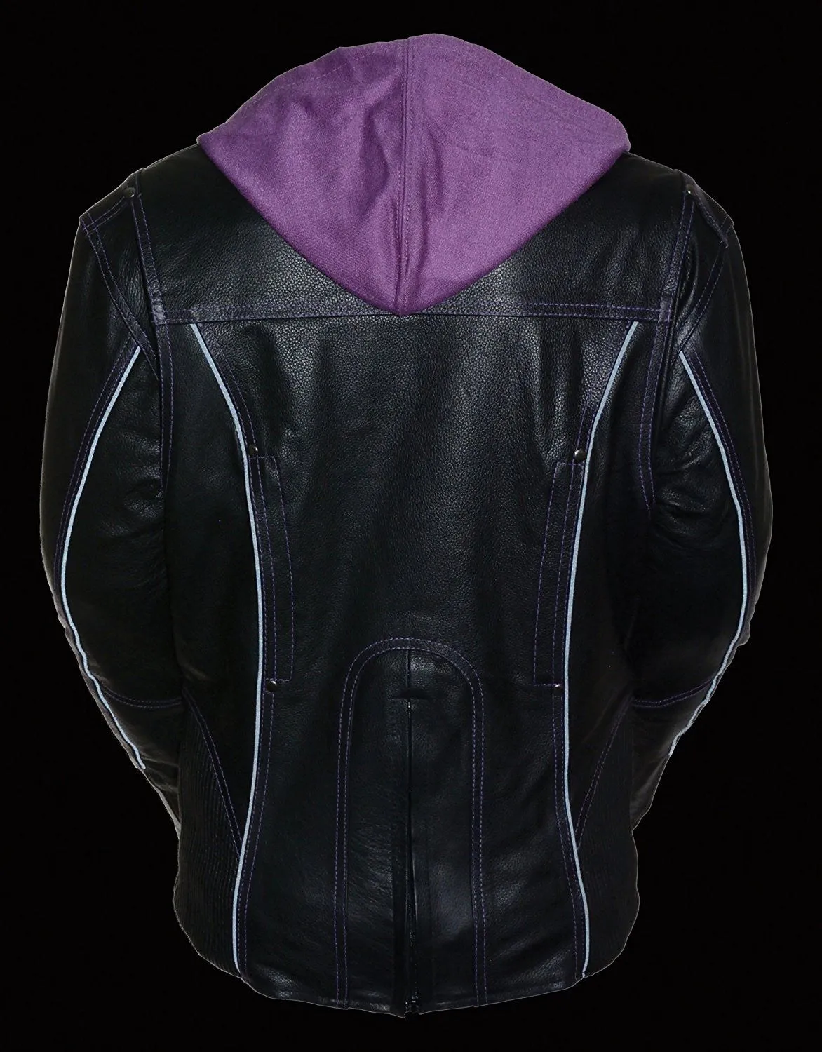 Milwaukee Women's 3/4th Leather Jacket Purple