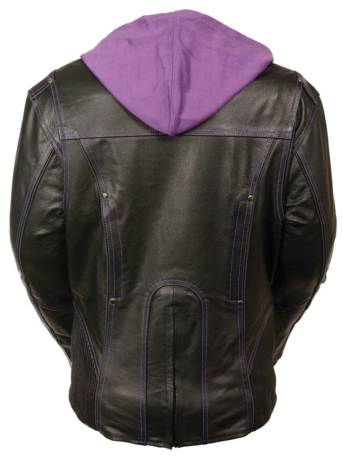 Milwaukee Women's 3/4th Leather Jacket Purple