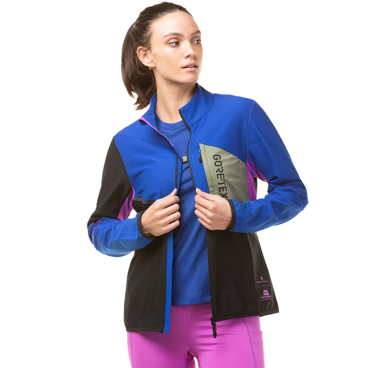 Ronhill Tech Gore-Tex Windstopper Jacket Womens | Black/cobalt