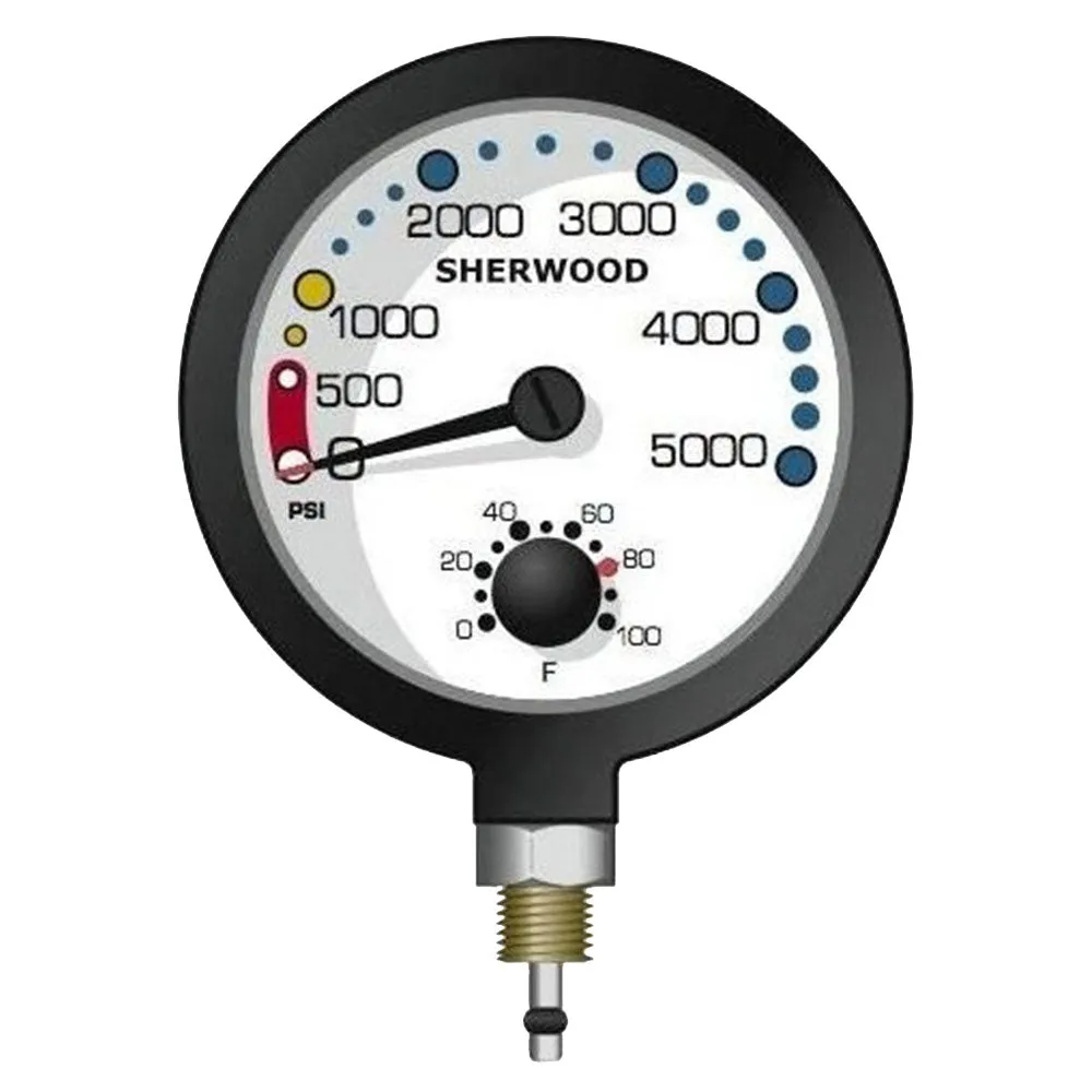 Sherwood Scuba Pressure Gauge 5000 PSI