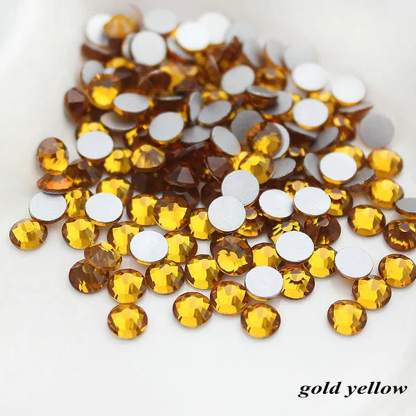 #SS20 Glass Rhinestone 1440pcs per pack- SS20 GLUE ON Flatback M-foiled NON-hotfix Crystal