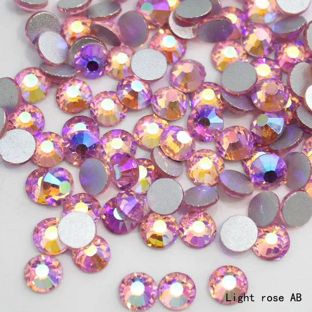 #SS20 Glass Rhinestone 1440pcs per pack- SS20 GLUE ON Flatback M-foiled NON-hotfix Crystal