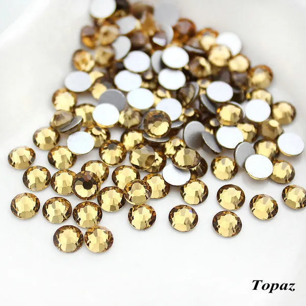 #SS20 Glass Rhinestone 1440pcs per pack- SS20 GLUE ON Flatback M-foiled NON-hotfix Crystal