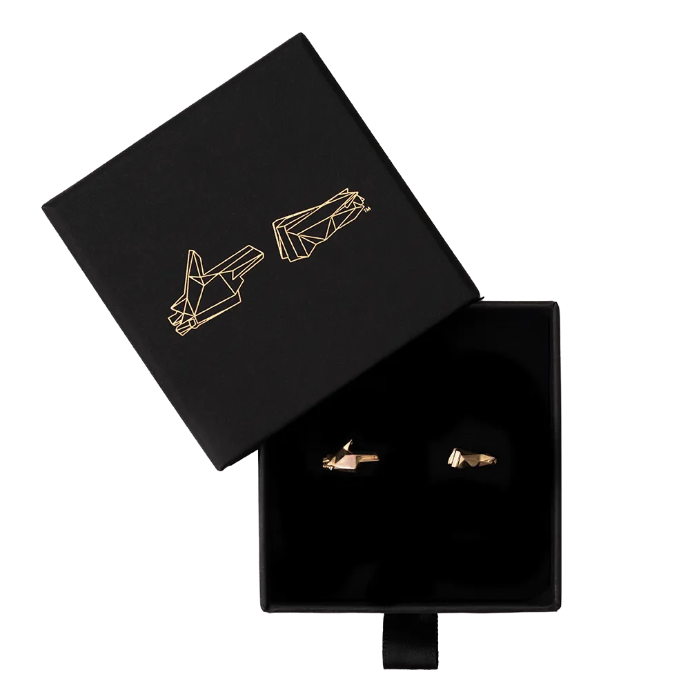 ’STAY GOLD’ PISTOL & FIST EARRING SET