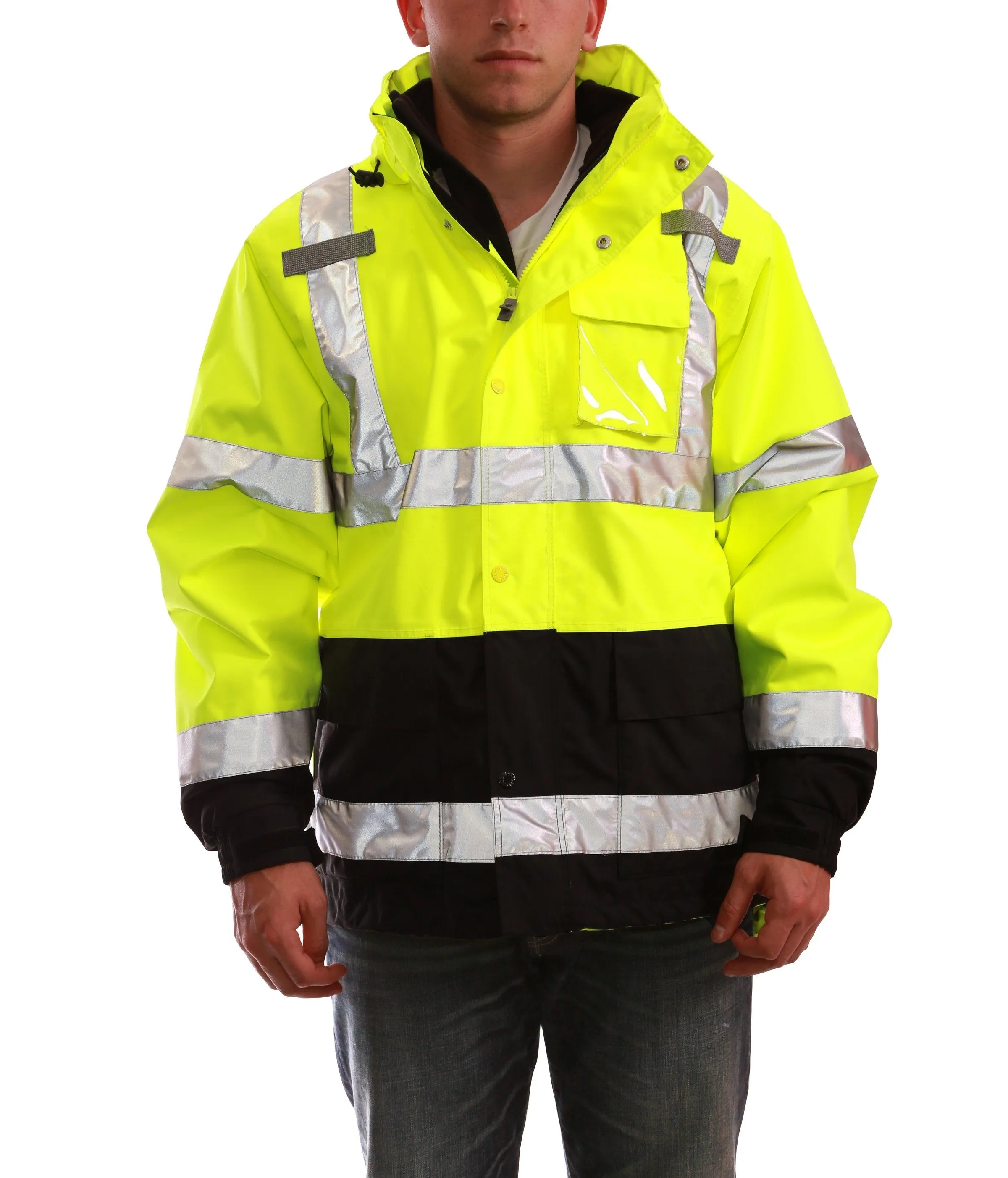 TINGLEY RUBBER CORP J24172.XL Icon 3.1 Jacket with Phase 1 Fleece Liner, Hi-Vis Lime, X-Large, 1 Each