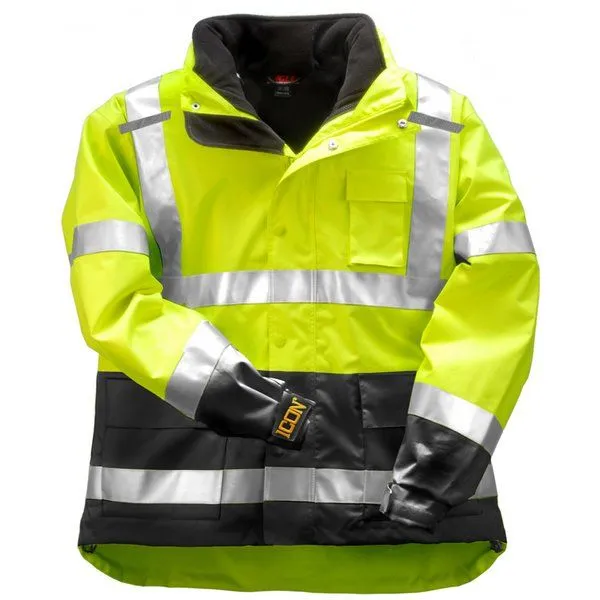 TINGLEY RUBBER CORP J24172.XL Icon 3.1 Jacket with Phase 1 Fleece Liner, Hi-Vis Lime, X-Large, 1 Each