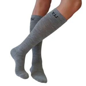 YoU Compression® Dark Grey Merino Wool CUSHION Knee High 30-40 mmHg